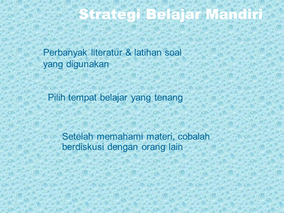 Strategi Belajar Mandiri