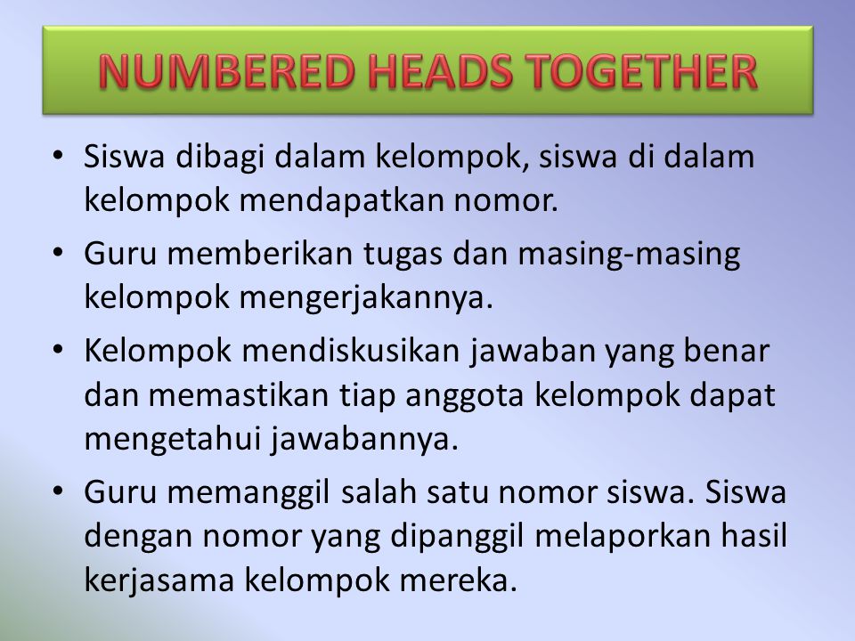 NUMBERED HEADS TOGETHER