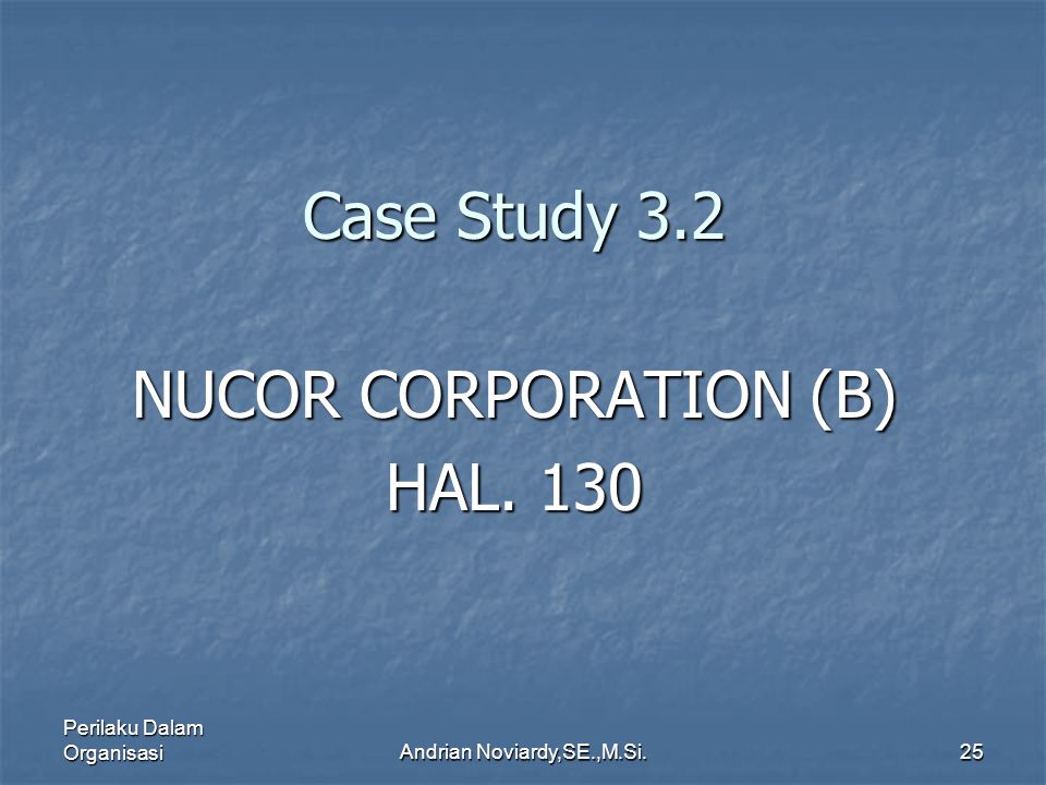 NUCOR CORPORATION (B) HAL. 130