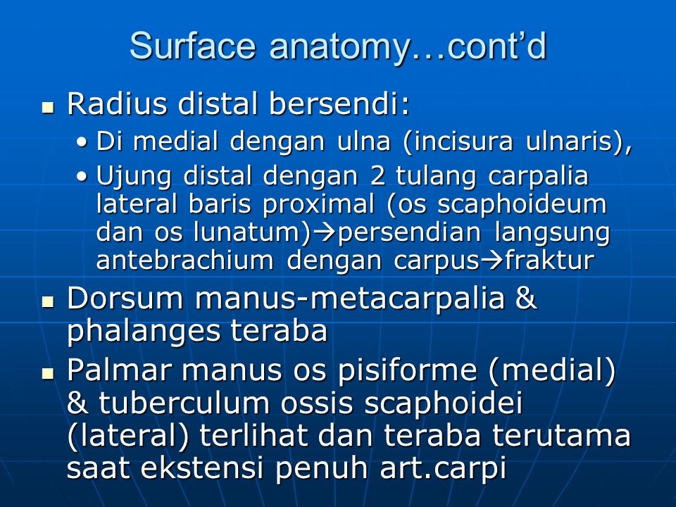 Surface anatomy…cont’d