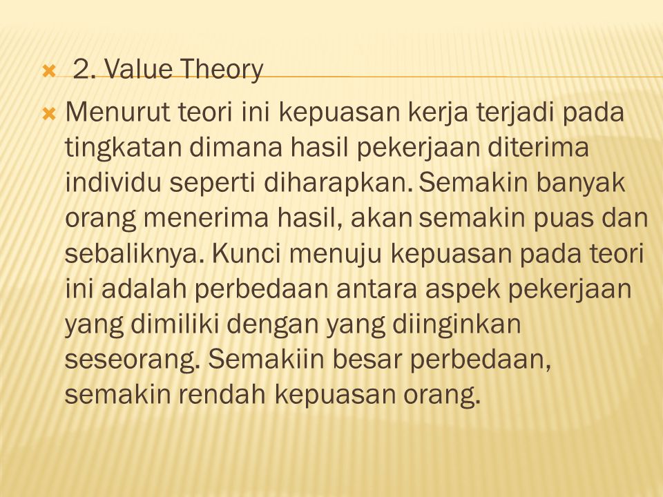 2. Value Theory