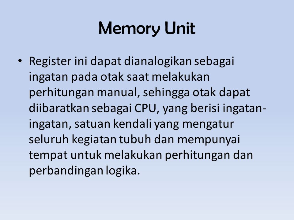 Memory Unit