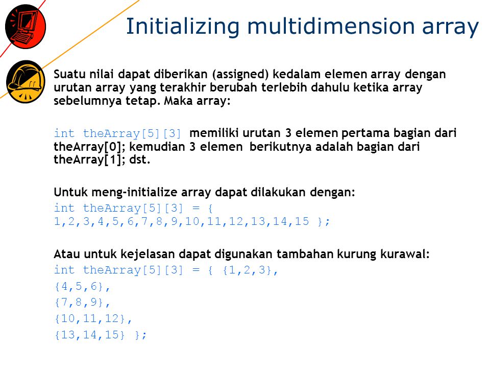 Initializing multidimension array