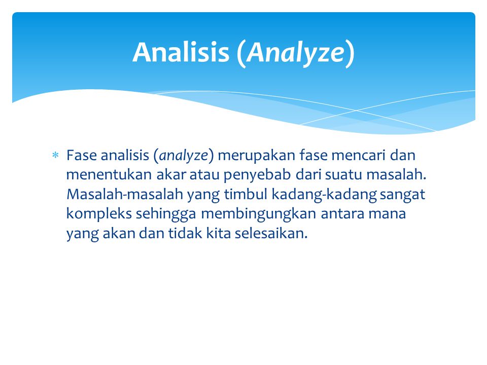 Analisis (Analyze)