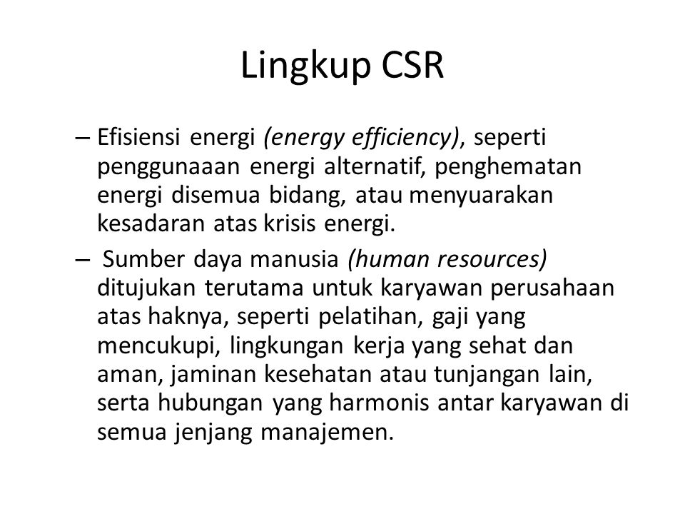 Lingkup CSR