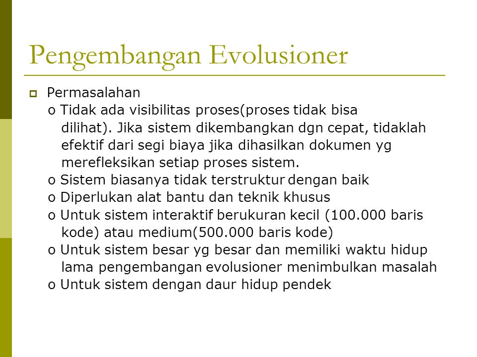 Pengembangan Evolusioner