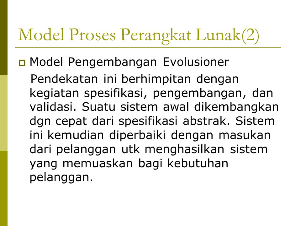 Model Proses Perangkat Lunak(2)