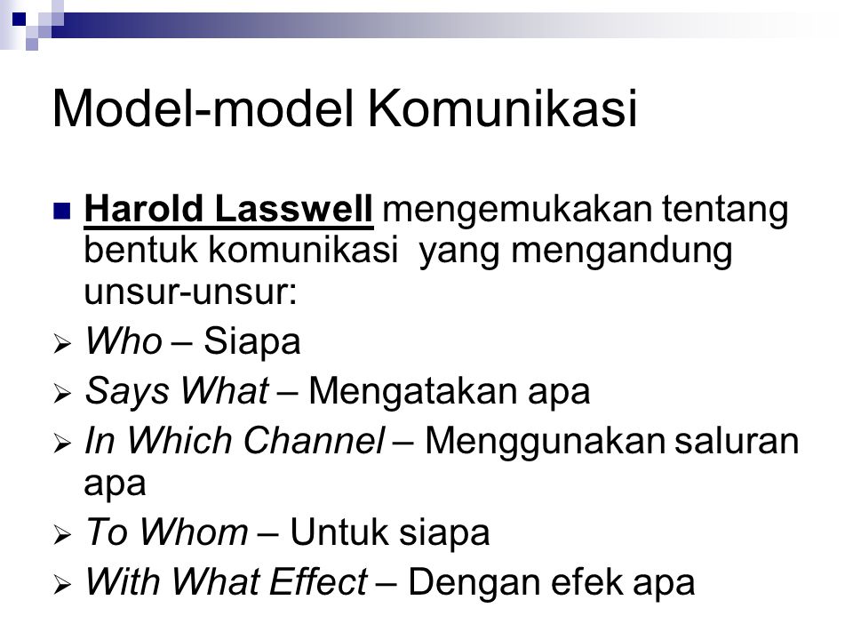 Model-model Komunikasi