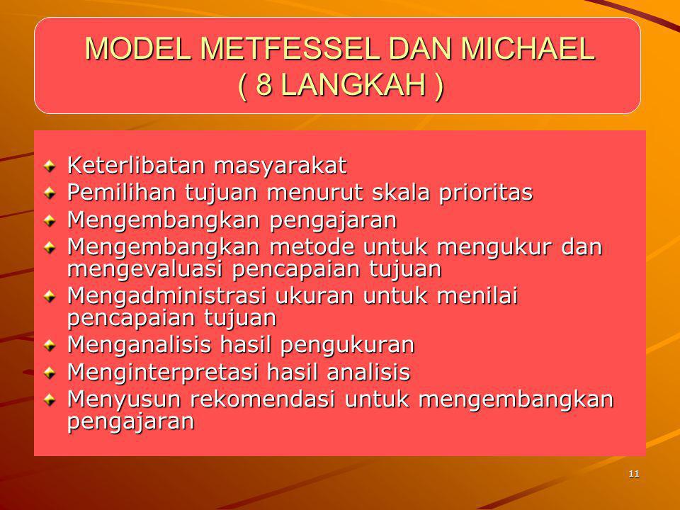 MODEL METFESSEL DAN MICHAEL ( 8 LANGKAH )