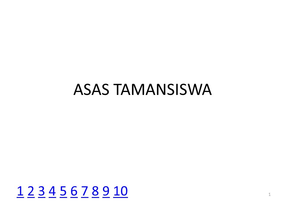ASAS TAMANSISWA