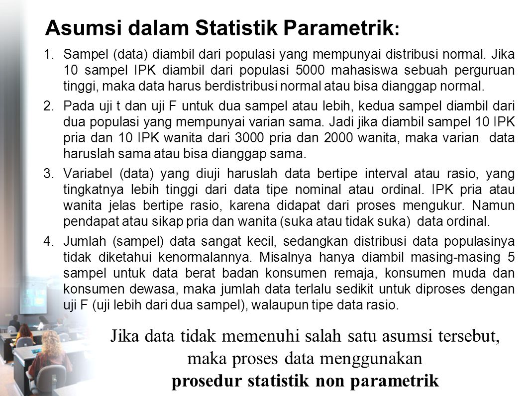 Asumsi dalam Statistik Parametrik: