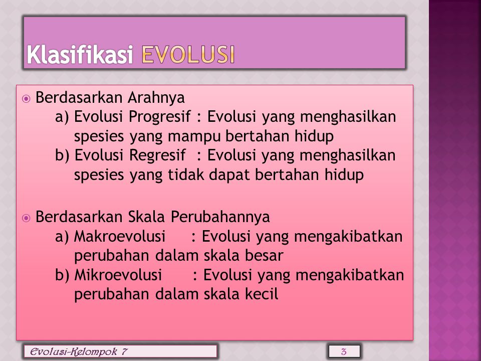 Klasifikasi evolusi