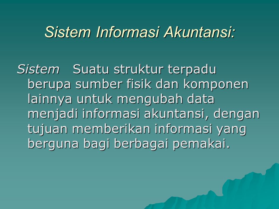 Sistem Informasi Akuntansi: