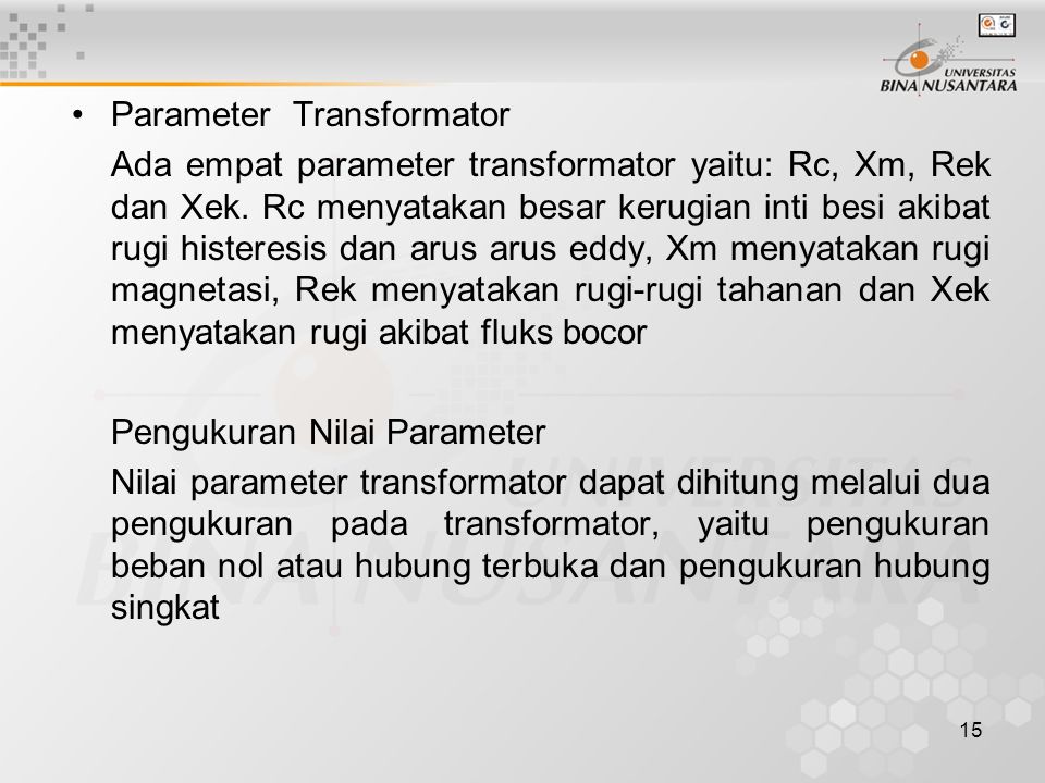 Parameter Transformator