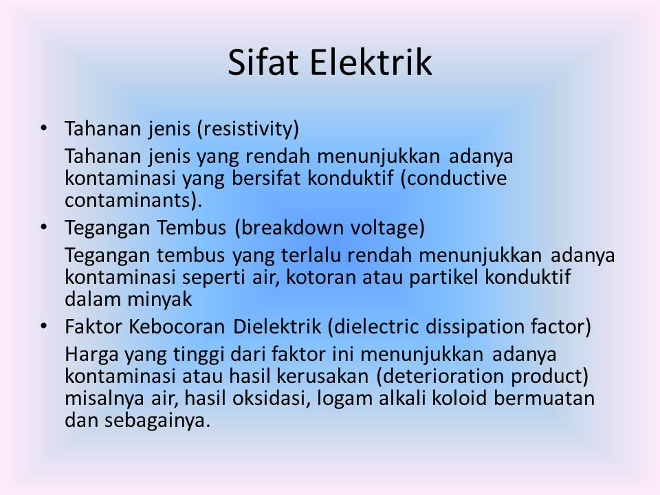 Sifat Elektrik Tahanan jenis (resistivity)
