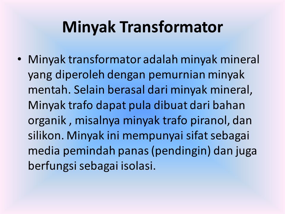 Minyak Transformator