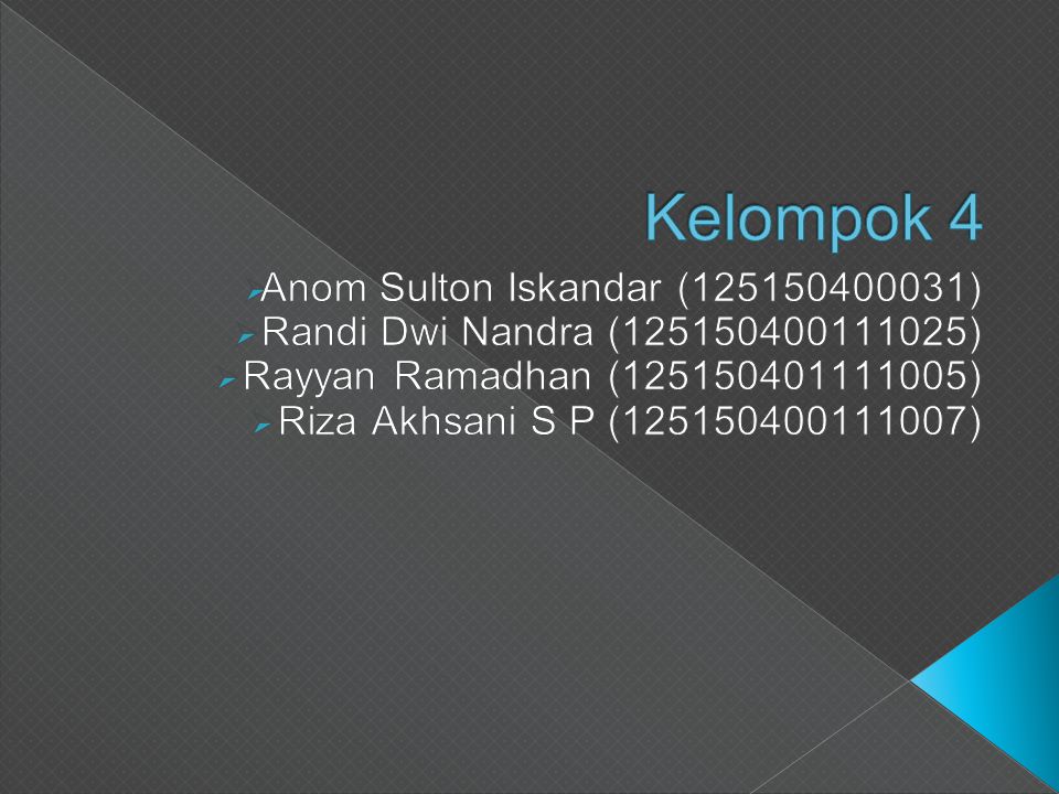 Kelompok 4 Anom Sulton Iskandar ( )