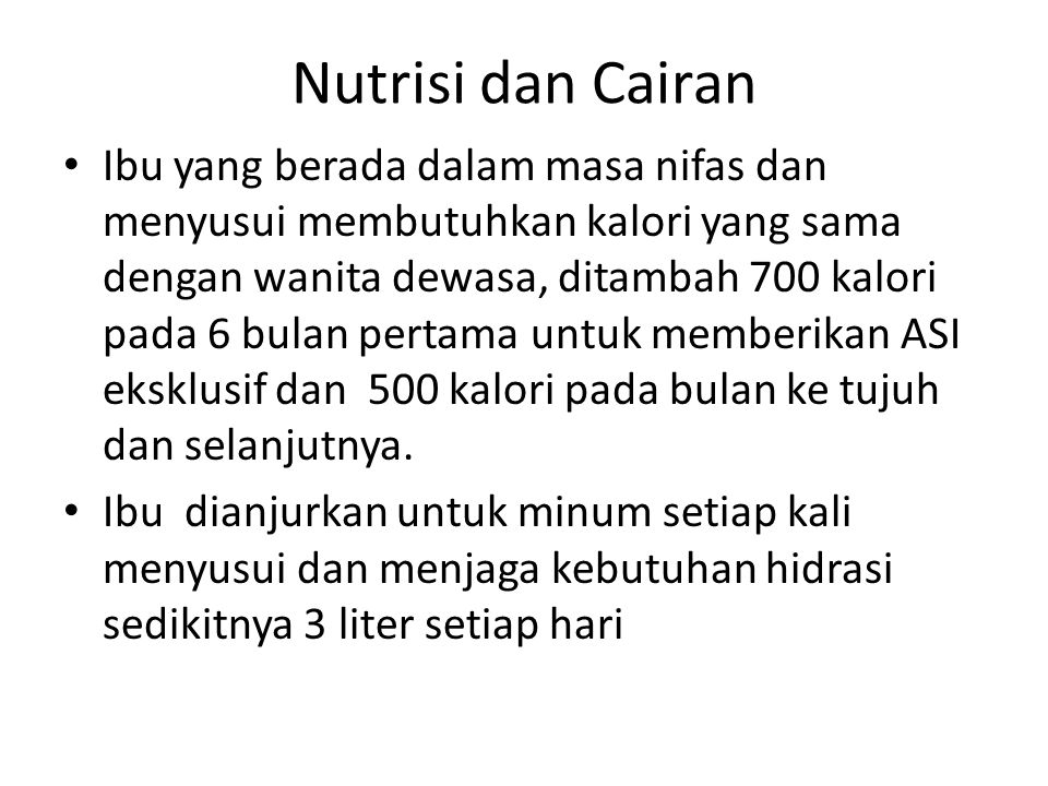 Nutrisi dan Cairan