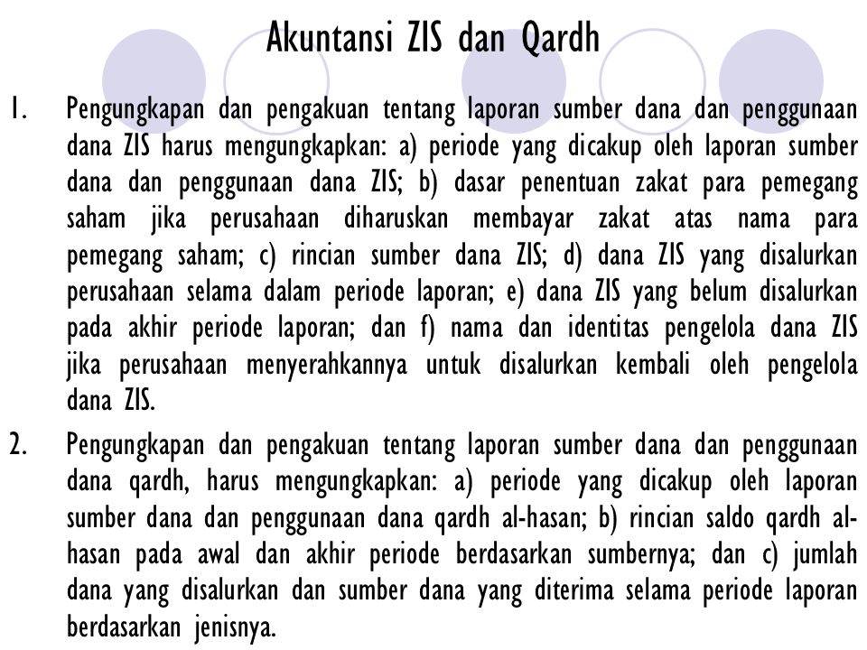 Akuntansi ZIS dan Qardh