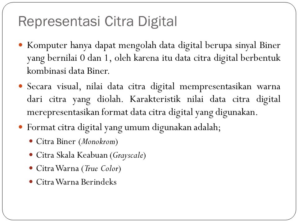 Representasi Citra Digital