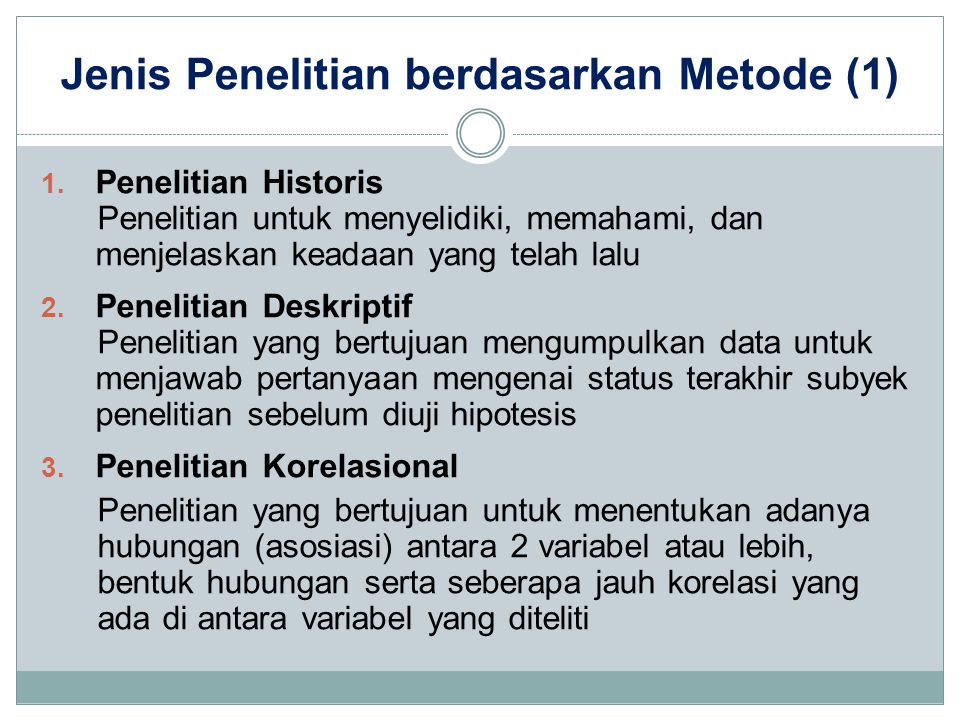 Jenis Penelitian berdasarkan Metode (1)
