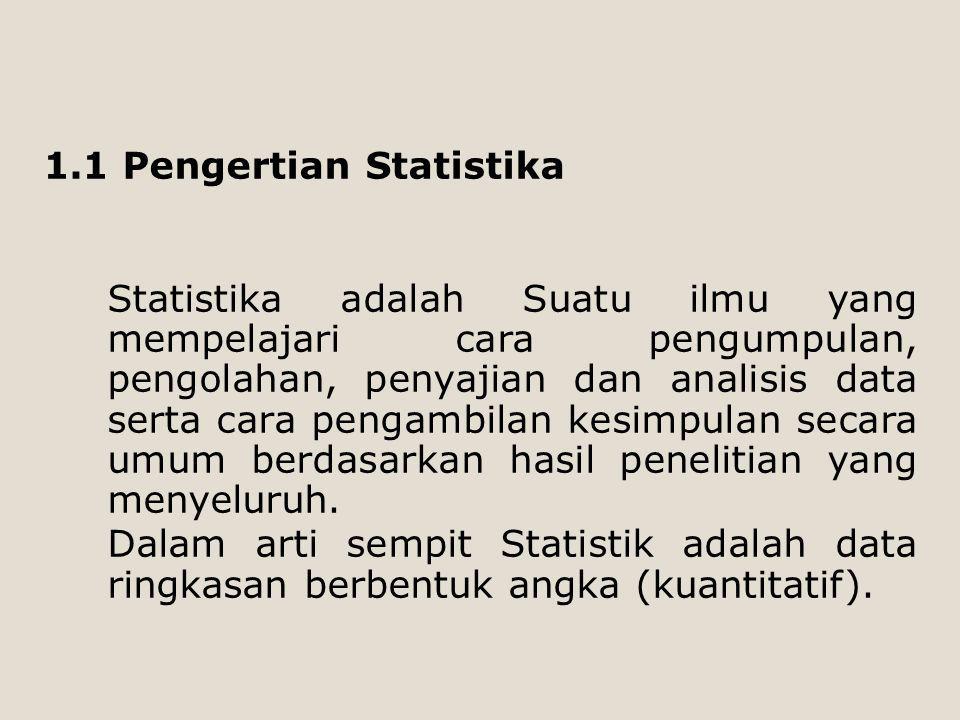 1.1 Pengertian Statistika