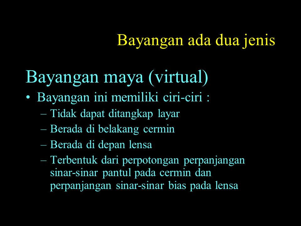 Bayangan maya (virtual)