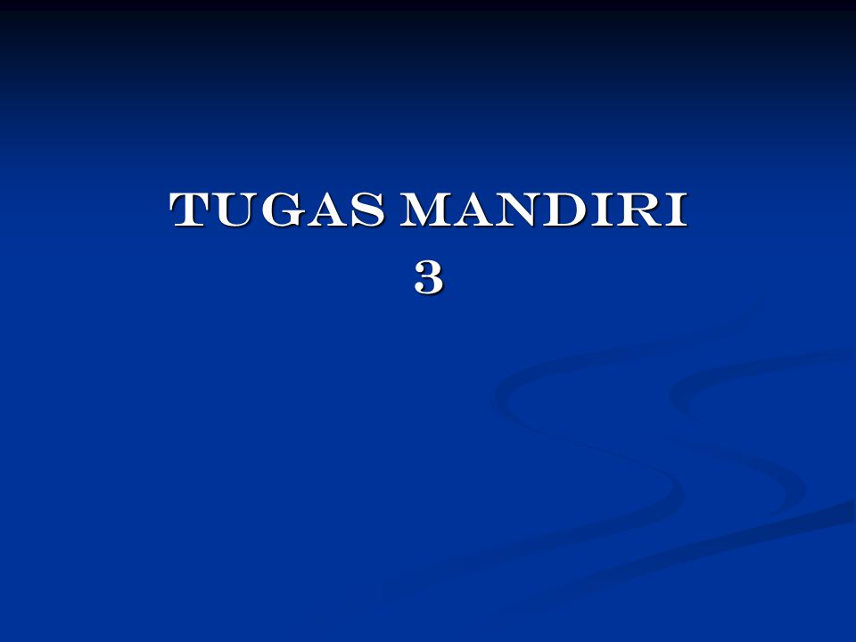 TUGAS MANDIRI 3