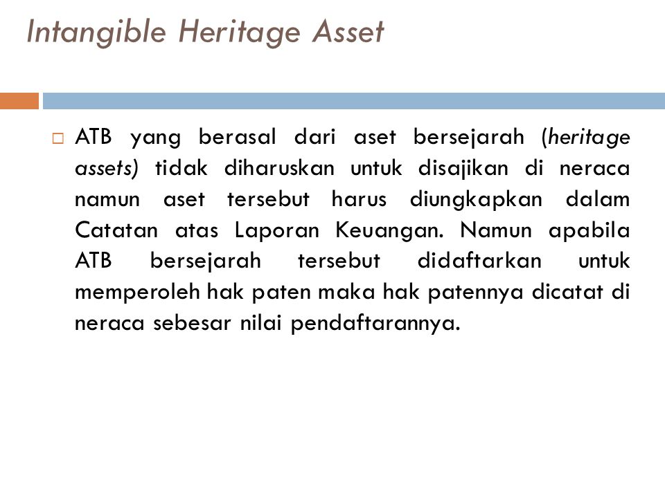 Intangible Heritage Asset