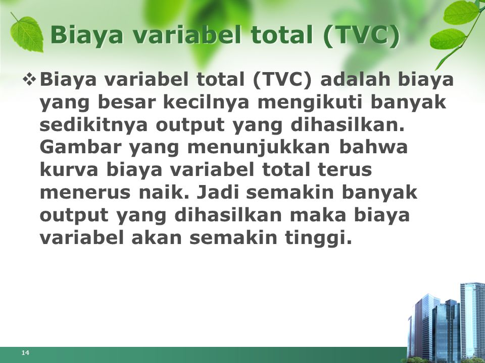 Biaya variabel total (TVC)