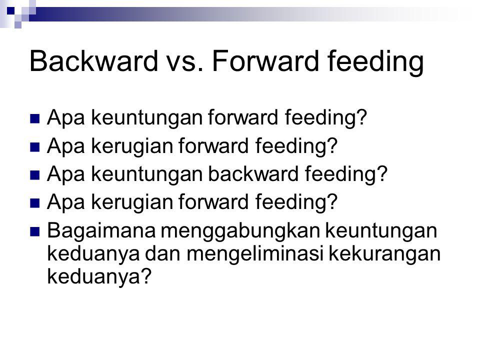 Backward vs. Forward feeding