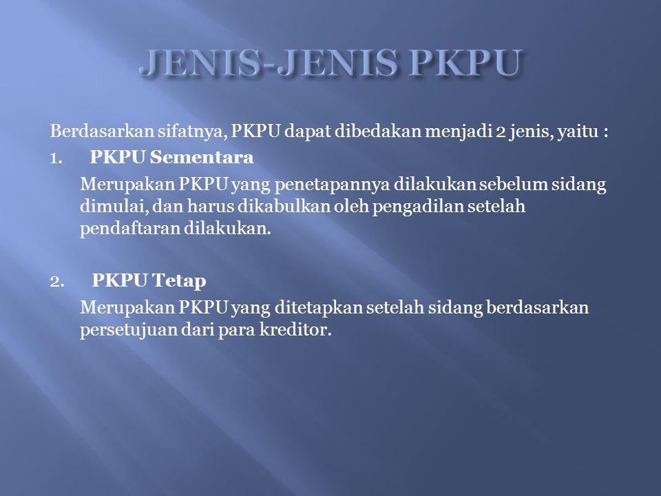 JENIS-JENIS PKPU