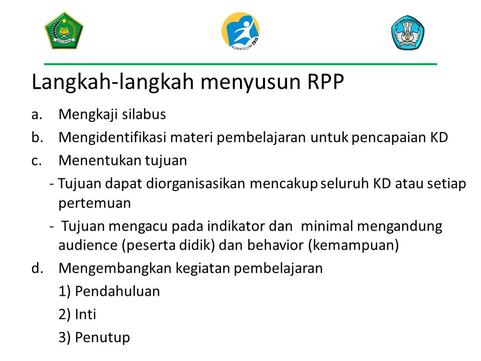 Langkah-langkah menyusun RPP