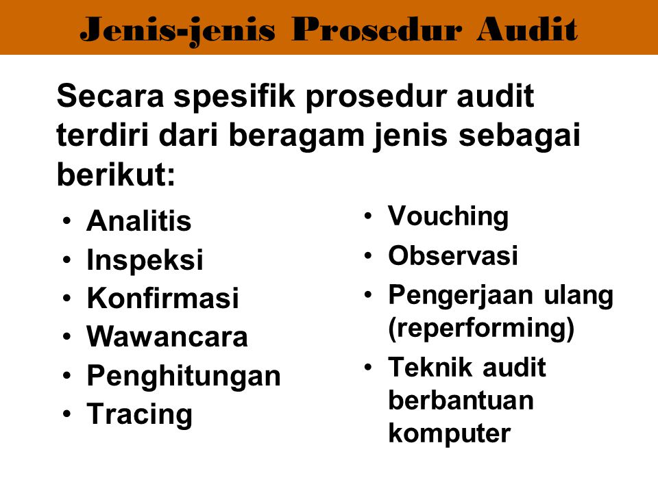 Jenis-jenis Prosedur Audit