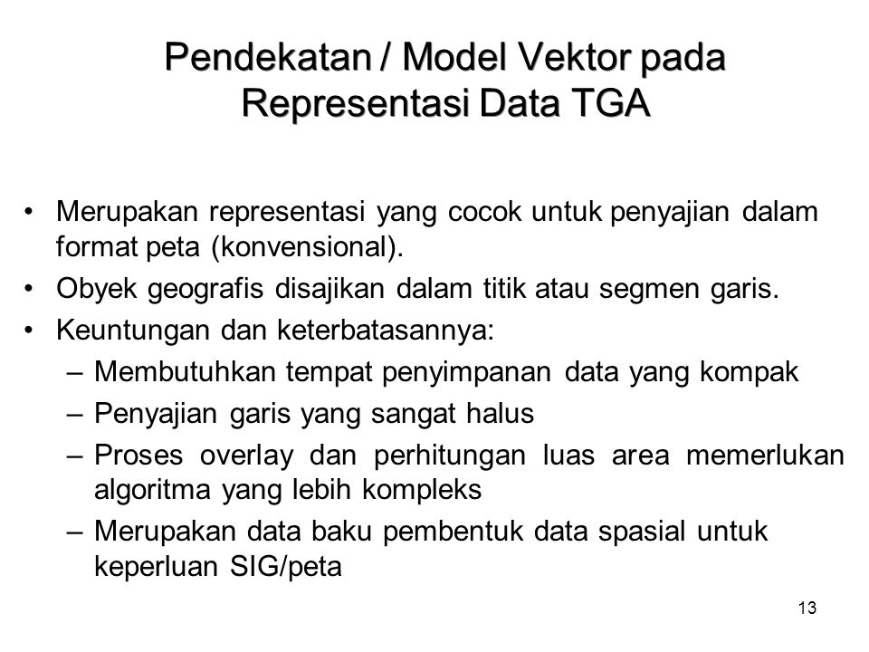 Pendekatan / Model Vektor pada Representasi Data TGA