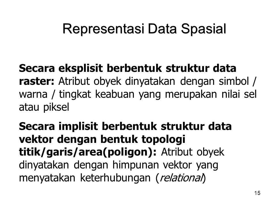 Representasi Data Spasial