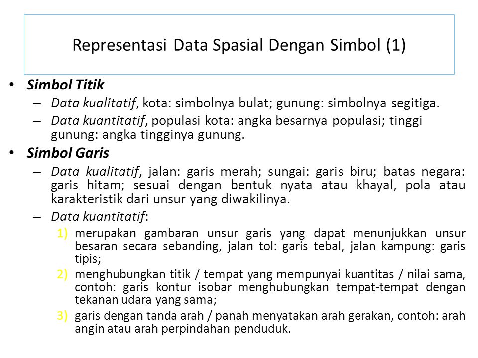 Representasi Data Spasial Dengan Simbol (1)
