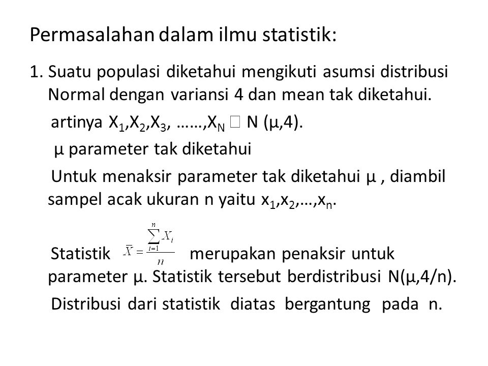 Permasalahan dalam ilmu statistik: