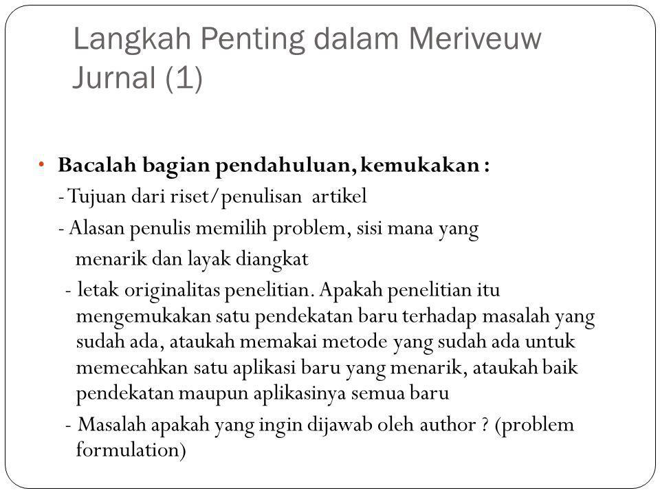 Langkah Penting dalam Meriveuw Jurnal (1)