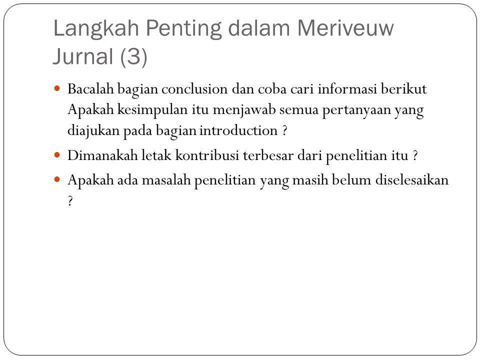 Langkah Penting dalam Meriveuw Jurnal (3)