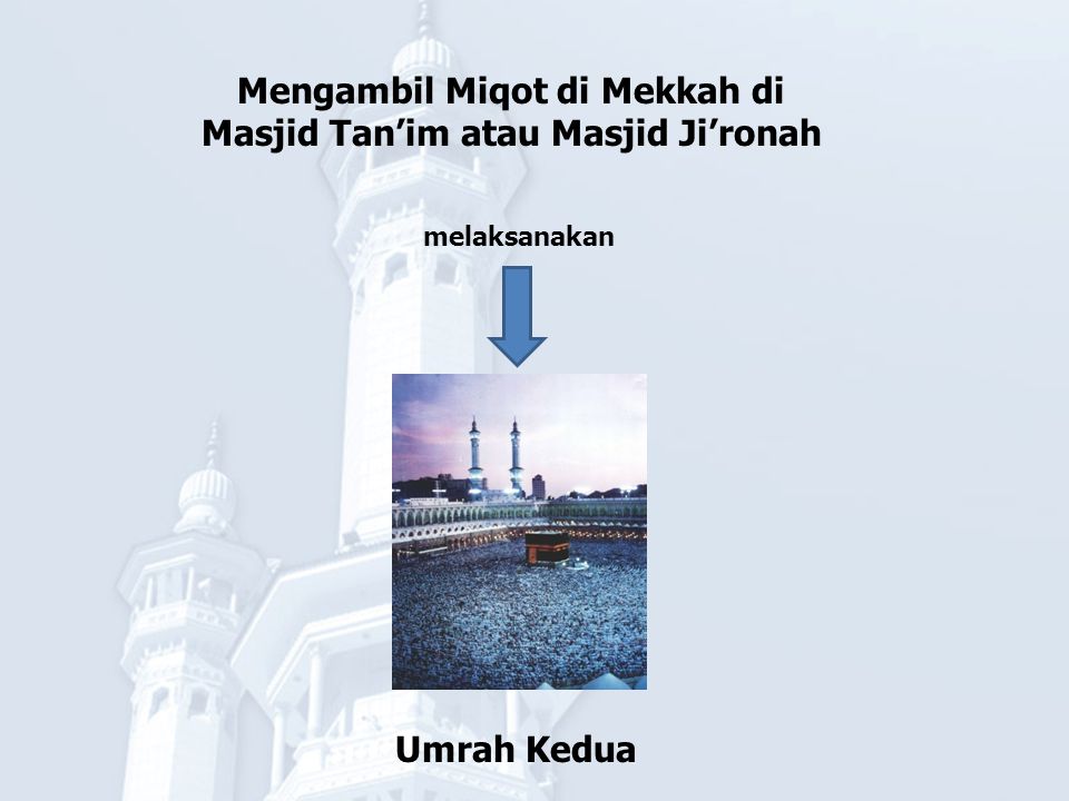 Mengambil Miqot di Mekkah di Masjid Tan’im atau Masjid Ji’ronah