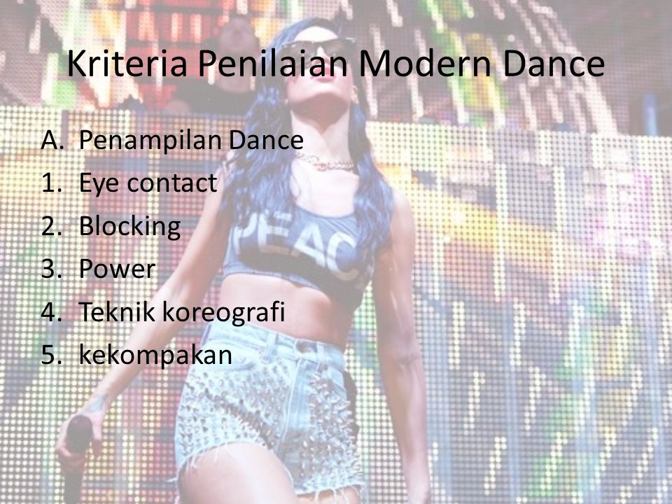Kriteria Penilaian Modern Dance