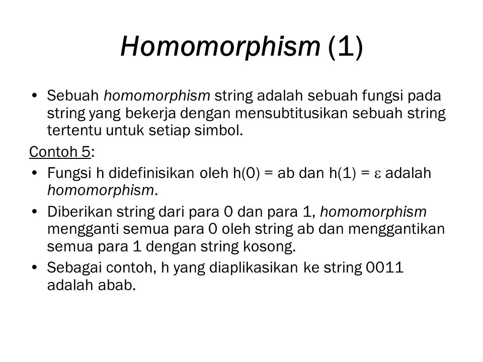 Homomorphism (1)