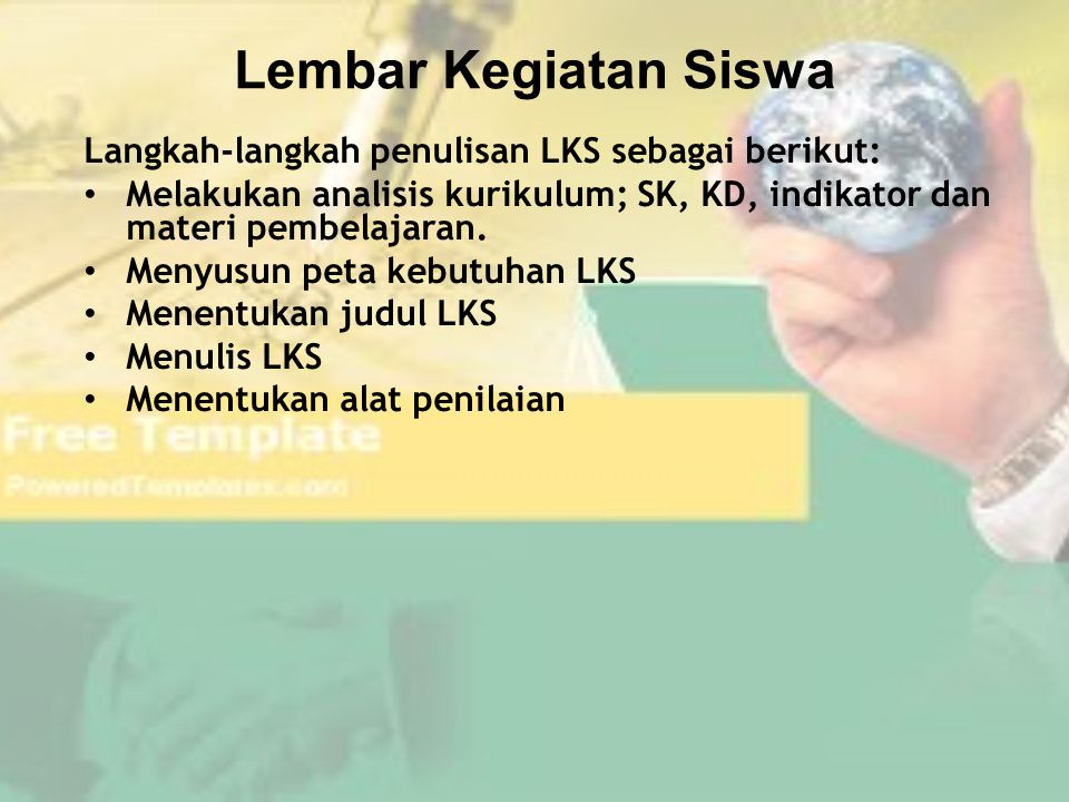 Lembar Kegiatan Siswa Langkah-langkah penulisan LKS sebagai berikut: