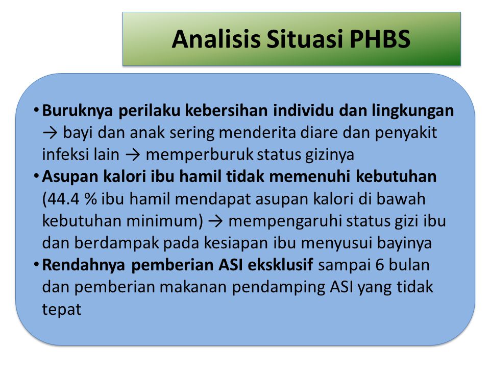 Analisis Situasi PHBS