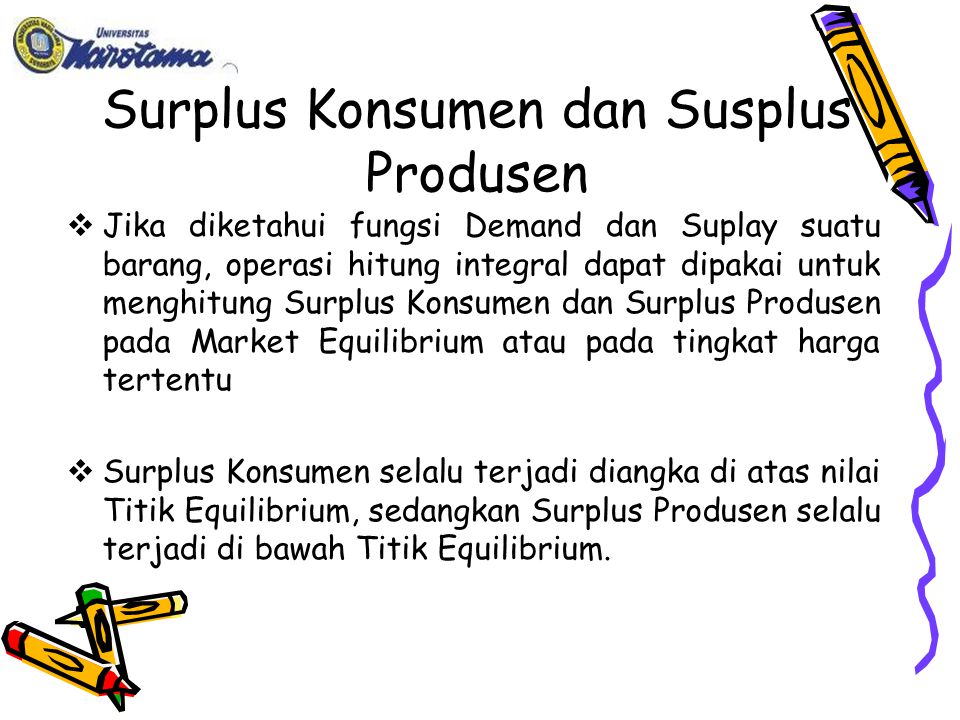 Surplus Konsumen dan Susplus Produsen