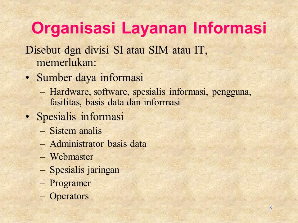 Organisasi Layanan Informasi