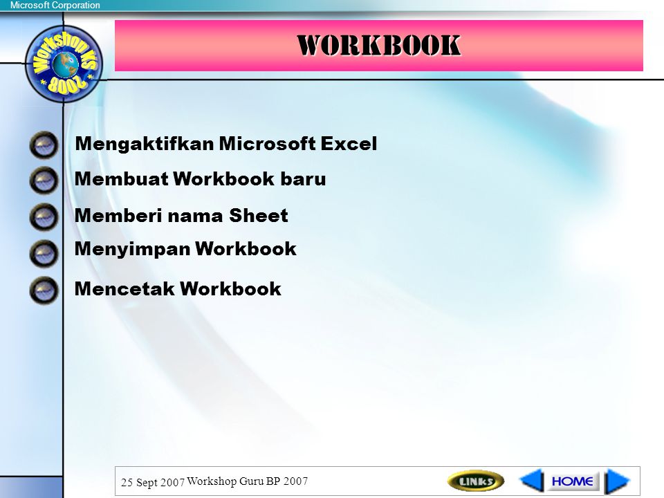 Workbook Mengaktifkan Microsoft Excel Membuat Workbook baru