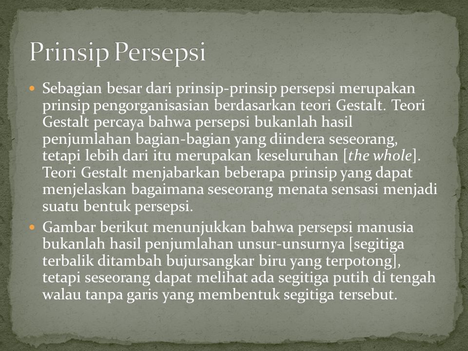 Prinsip Persepsi