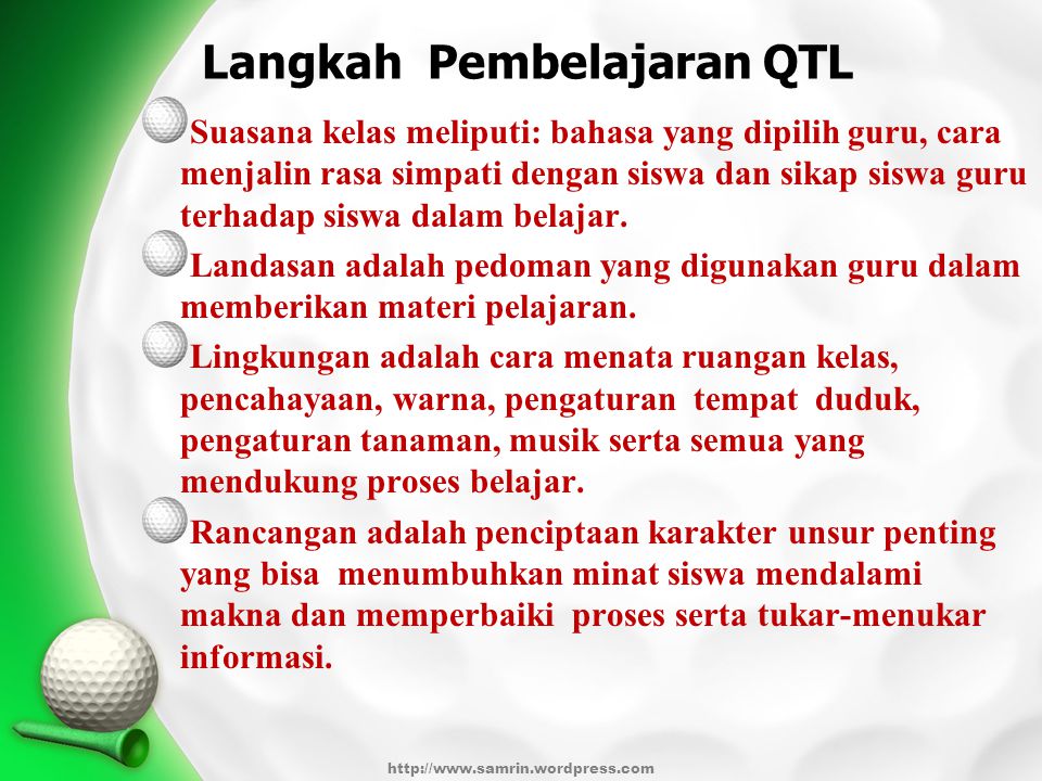 Langkah Pembelajaran QTL
